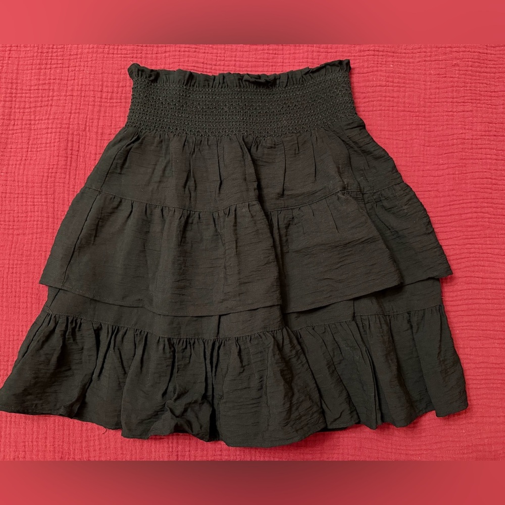 Smocked Waist Tiered Skirt